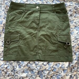 WHBM olive green skirt